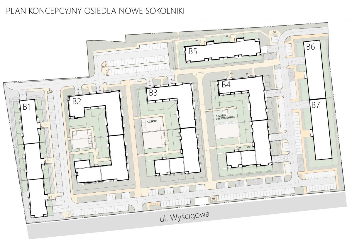Plan ogólny Nowe Sokolniki Budynek B4